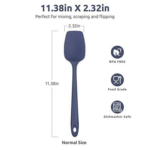 Silicone Spoon Spatula (Midnight Blue / 11.38in (spoon spatula))