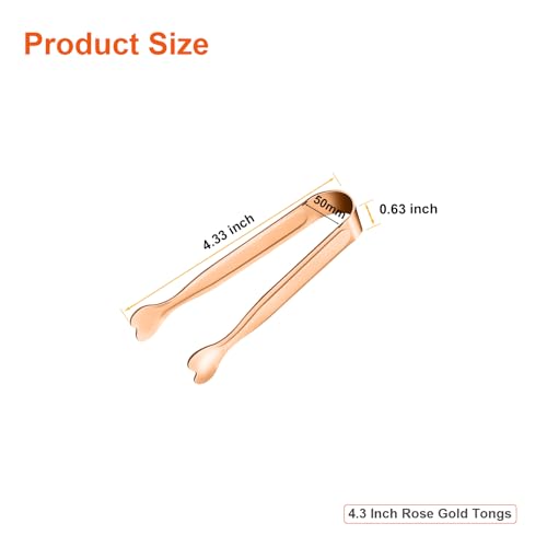 Mini Serving Tongs (4.3inch / Rose Gold-18pcs)