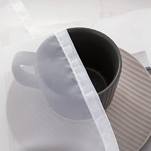 2 Panels Kitchen Tiers Half Window Sheer Curtains 29 X 40 Inch White (White / 29"W x 40"L (Pack of 2))