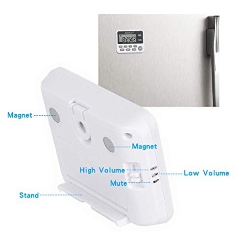 4 Channel Digital Kitchen Timer Clock with Large LCD Display