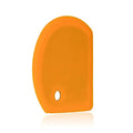 Flexible Curved Edge Silicone Bowl Scraper Dough Scraper Baking Bread (Orange)