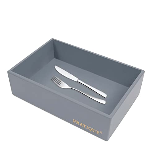 Bamboo Drawer Organizer (Grey / 8.9*5.9*2.6 inch)