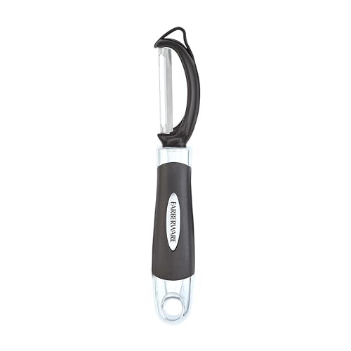 Pro2 Euro Vegetable Peeler with Swivel Blade and Built (Black / 7.87 x 1.18 inches)