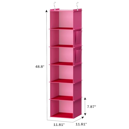 Hanging Closet Organizer and Storage (Pink)