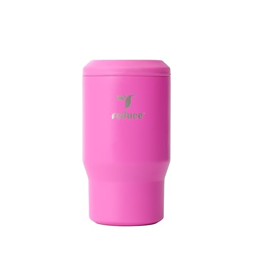 4-in-1 Drink Cooler - Versatile Can & Bottle Holder with Vacuum Insulation - Keeps Drinks Cold Up to 4 Hours - Includes Bottle Opener - Fits Cupholders & Dishwasher Safe - 14oz - Sunset Fuschia (Sunset Fuschia / Single)