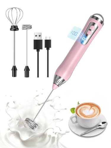 Rechargeable Milk Frother (Pink)