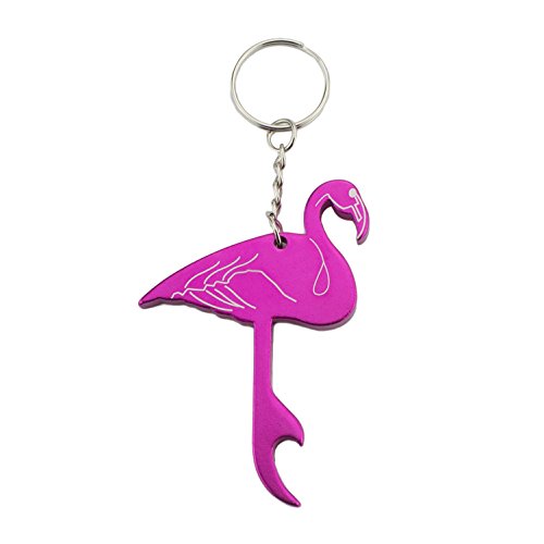 Pink Flamingo Bottle Opener Keychain Beer Openers Tool Key Chain Ring Accessories (Flamingo)