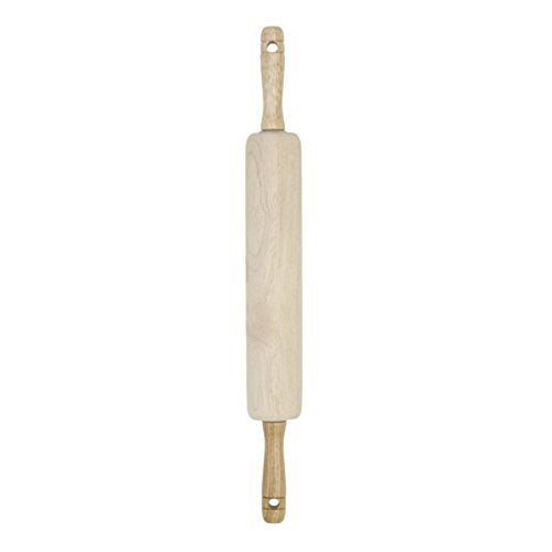 Classic Wooden Rolling Pin with Easy Roll Bearings (1)