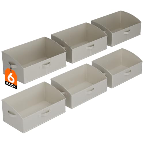 Trapezoid Closet Storage Bin for Shelf (Light Gray / Extra Large)
