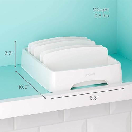 StoraLid Adjustable Food Container Lid Organizer for Kitchen Cabinet Storage (Small 2-Pack Classic)