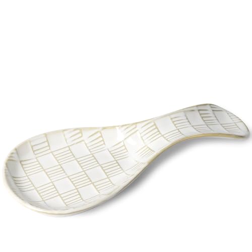 Ceramic Spoon Rest (Vintage White)