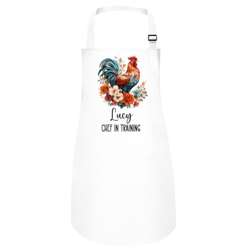 Floral Chicken Rooster Baking Apron (Kids Apron)