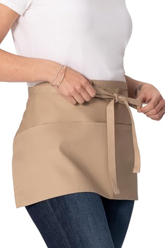 Unisex Waitress Apron (Khaki)