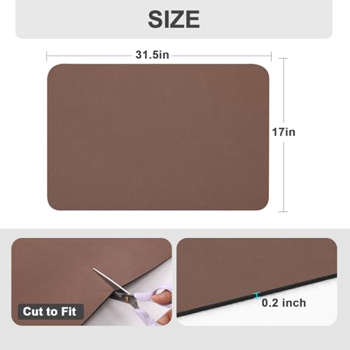 Coffee Mats for Coffee Bar Accessories (Brown / 31.5" x 17")