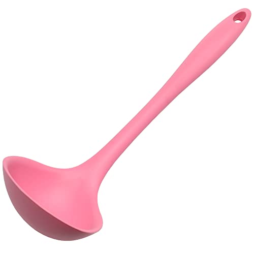 Premium Silicone Cooking Ladle (Pink / 11.25 inch)