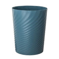 Plastic Small Bathroom Trash Can Wastebasket Garbage Can (Dark Blue / 1.8 Gallon/1 Pack)