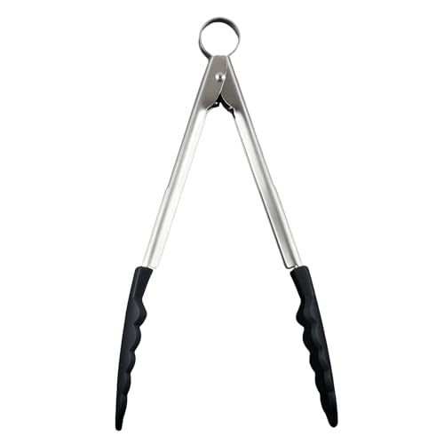 Silicone Tong 9.5" Black (Black / 9.5")
