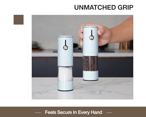 Electric Pepper Grinder and Salt Mill Set (Morning Haze)