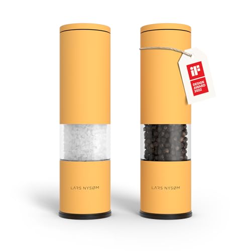 Salt and Pepper Grinder Set Manual (Mustard Yellow / Set of two manual grinders)