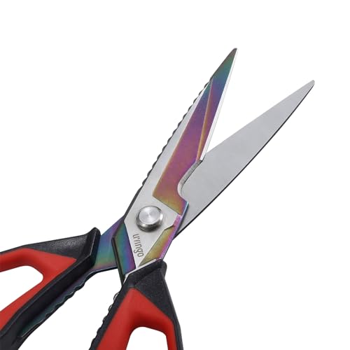 9" Sharp Kitchen Scissors for Food Titanium Coated Stainless Steel (D - Kitchen Scissors)