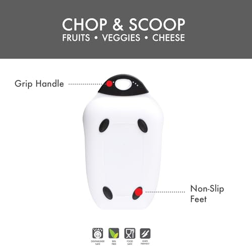 Chop & Scoop Cutting Board with Non (White / 10.5"L x 6.5"W)