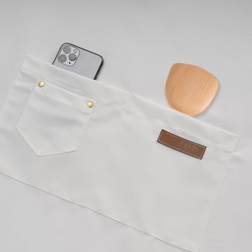 Art Aprons for Women Painting Pottery Baking (White)
