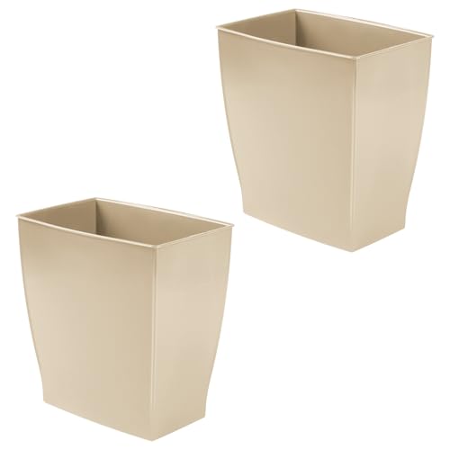 Small Plastic Bathroom Trash Can (Brown / Pack of 2)