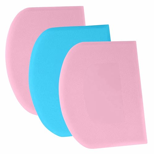 Dough Scraper Bench Scraper (27x17cm/10.6x6.7" / Pink+Blue+Pink)