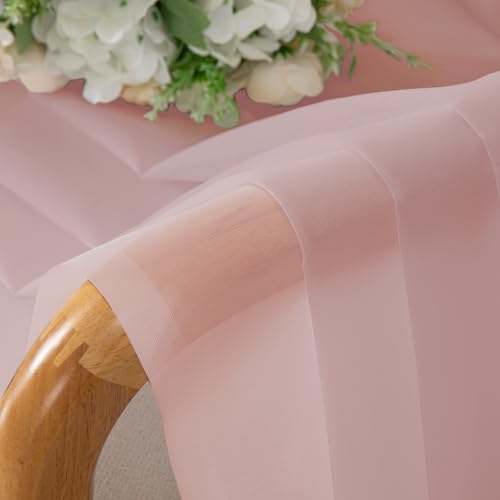 Blush Sheer Curtains 96 Inches Long (Blush / 59"W x 96"L (Pack of 2))