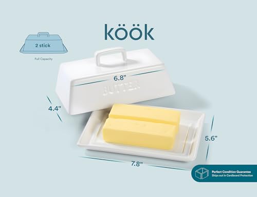 Ceramic Butter Dish with Lid (White)