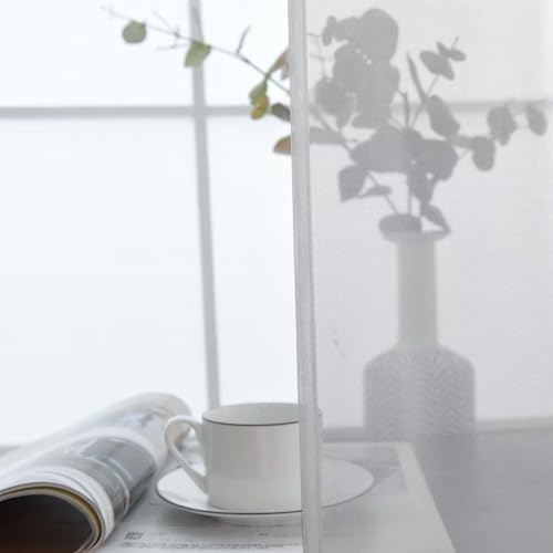 Basic Rod Pocket Sheer Voile Window Curtain Panels Silver Grey 1 Pair 2 Panels 52 Width 90 Inch Long for Kitchen Bedroom Children Living Room Yard（Silver Grey (Silver Grey / 52"W x 90"L (Pack of 2))