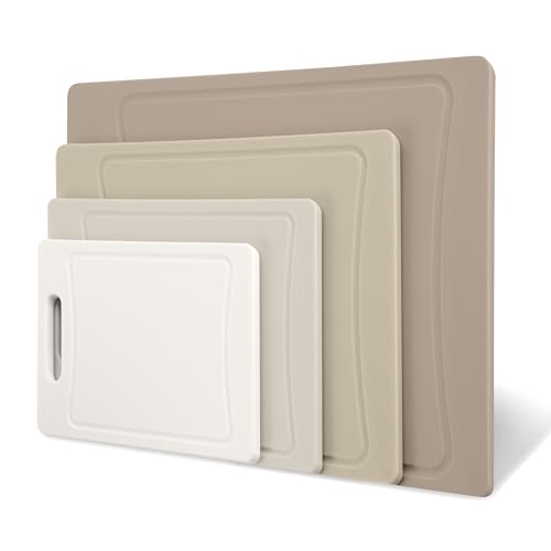 Non Slip Cutting Board Set (4 Cutting Boards / Brown)