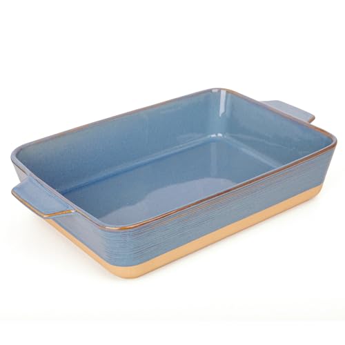 Casserole Dish for Oven (Khaki & Blue)