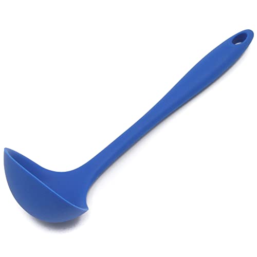 Premium Silicone Cooking Ladle (Blue / 11.25 inch)
