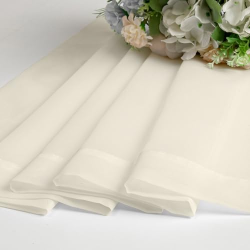 Cream Sheer Curtains 78 Inches Long 2 Panels (Cream / 42"W x 78"L (Pack of 2))