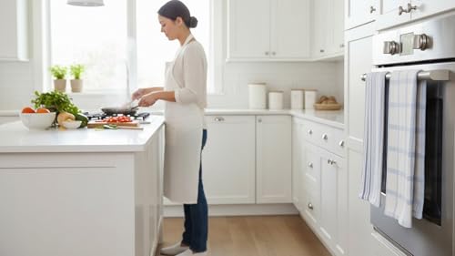 Assorted Flat Kitchen Towels (Sky / 18 x 28 - 10 Pack)