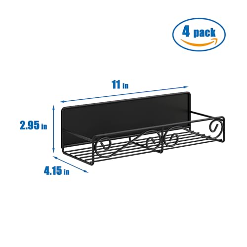 Magnetic Spice Rack for Refrigerator (Black)