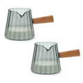 2Pcs Glass Measuring Cup (Gray-2 Pack)