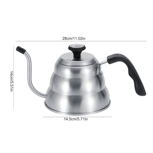 Stainless Steel Gooseneck Pour Over Kettle with Built (1L)