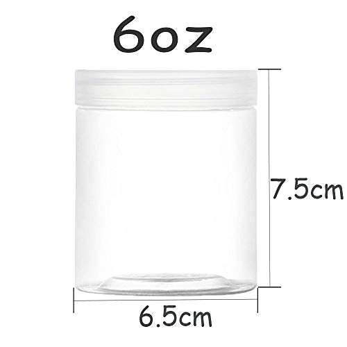15 Pack 6oz Clear Plastic Jars Wide