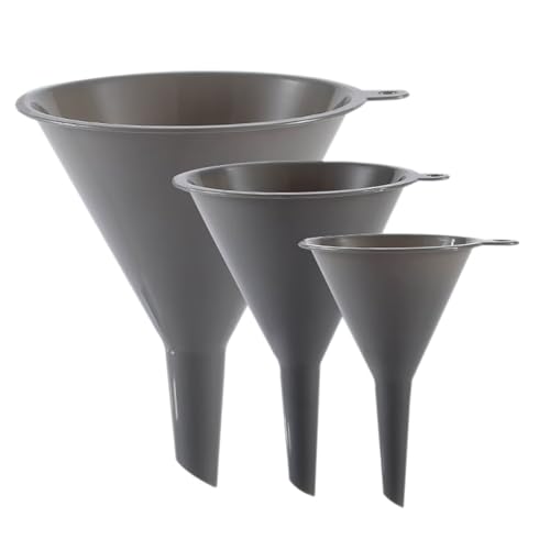 Plastic Kitchen Funnel Set of 3 (Gray)
