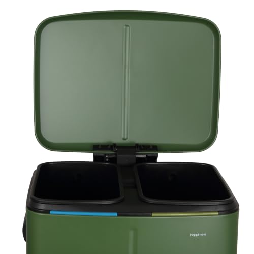 Marco 10.6 Gal Double Bucket Step Trash Can (Pine Green)