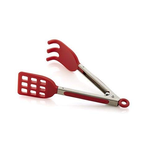 Mini Easy Grip Waffle Tongs Holder (Red)