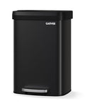 13 gal 50 L Metal Trash Can with Lid (Black / 13.2 Gallons)