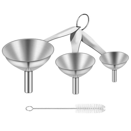 Small Funnels for Filling Bottles (3 Pack (2.95" + 2.16" + 1.77"))