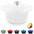 Signature Enameled Cast Iron Dutch Oven (13.5Q (12.7L) / White)
