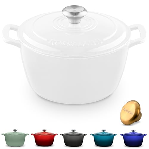 Signature Enameled Cast Iron Dutch Oven (13.5Q (12.7L) / White)