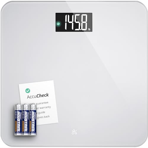 AccuCheck Digital Bathroom Scale for Body Weight (Pearl Gray)
