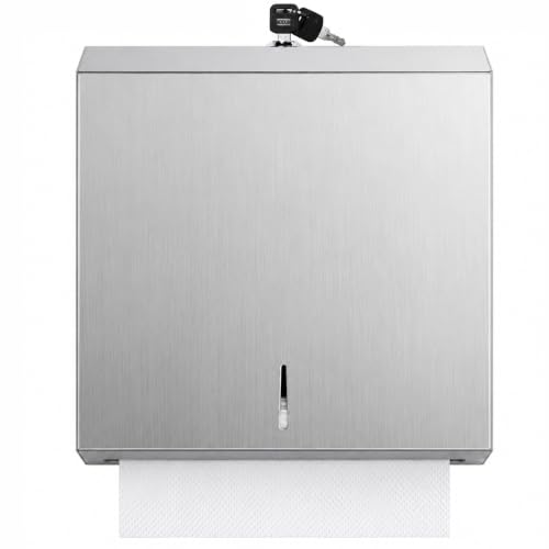 Stainless Steel Paper Towel Dispenser Wall Mount for Commercial Bathrooms (3814-silver)