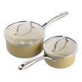 Artisan Healthy Ceramic Nonstick (Yellow / 1QT and 2QT Saucepan Pot Set / Induction)
